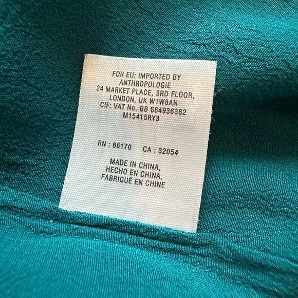 Meadow Rue Anthropologie teal long sleeve top size M - Picture 10 of 13